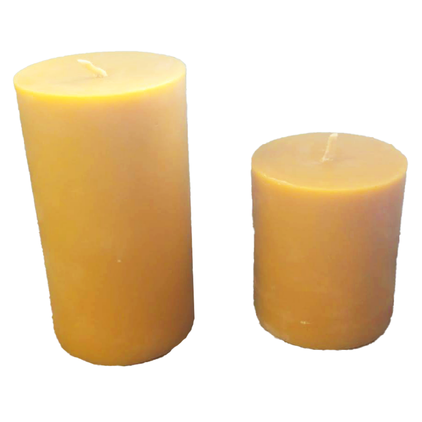 large and small pure nova scotia beeswax pillar candles