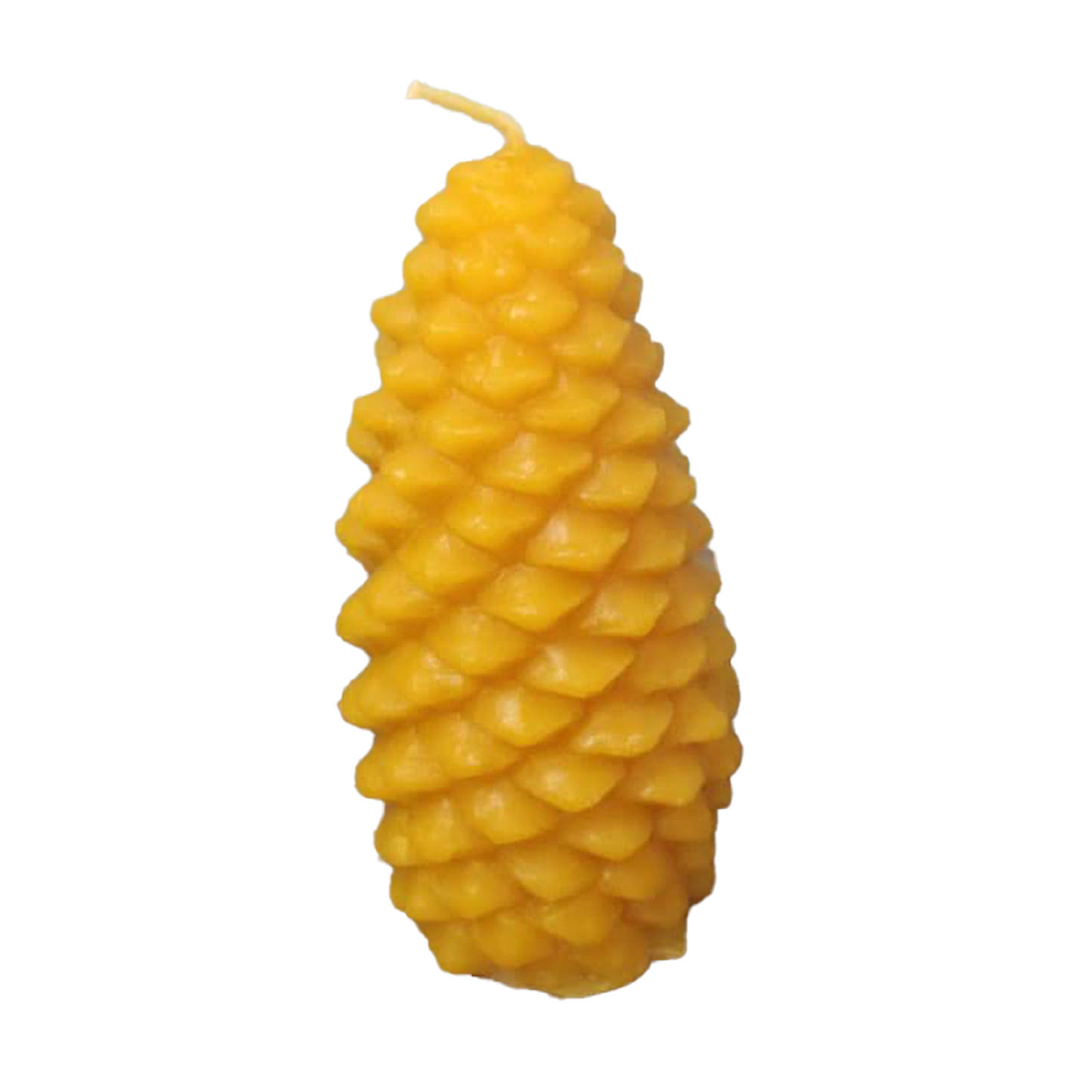 small pinecone shaped pure beeswax candle