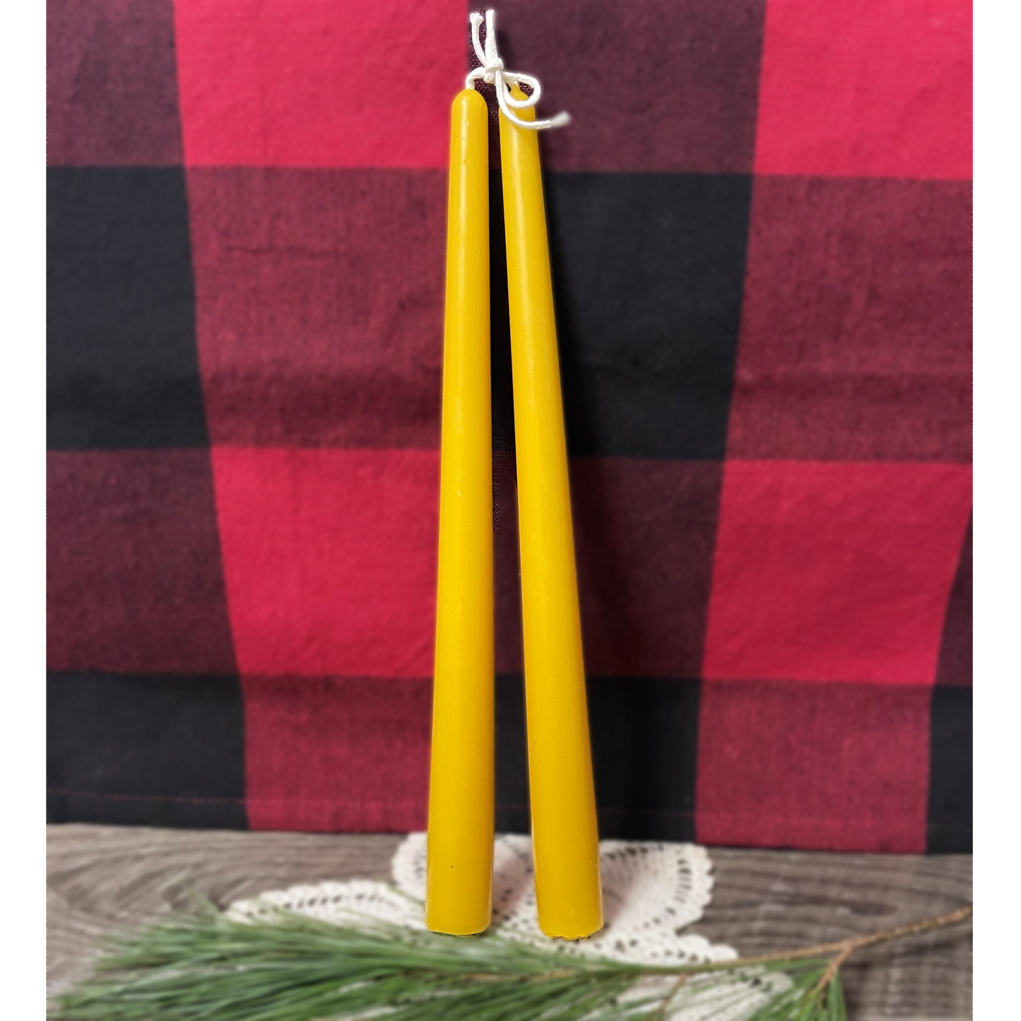 100% natural beeswax taper candles