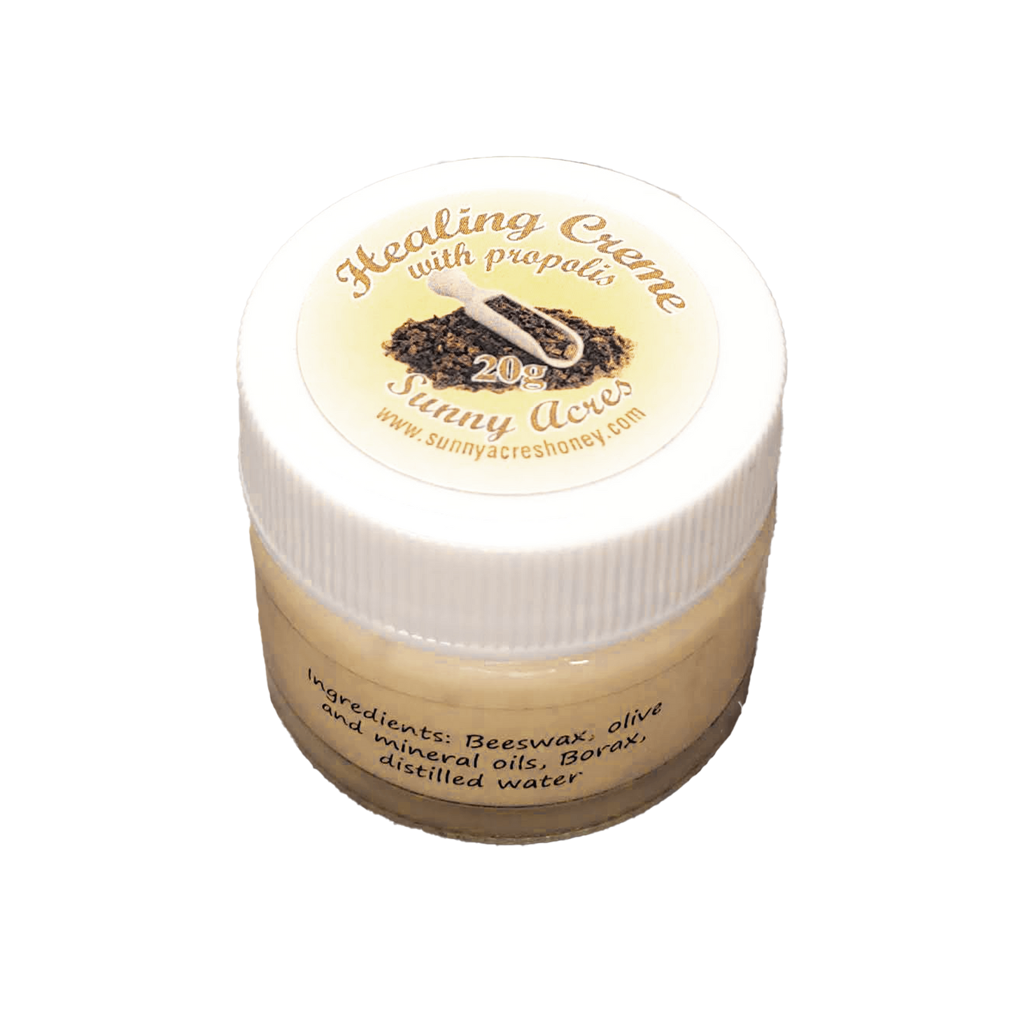 small jar of propolis tincture healing creme