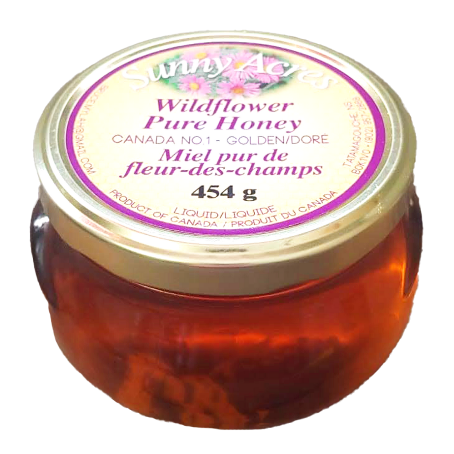 large jar wildflower liquid honey