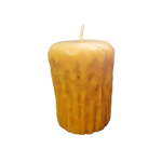Load image into Gallery viewer, Large melted looking rustic beeswax candle
