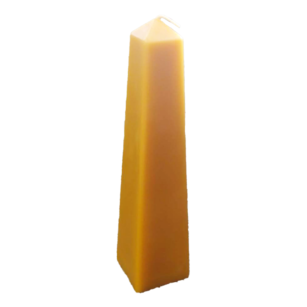 2 inch Ornate Cylinder Beeswax Candle - Honey Pacifica