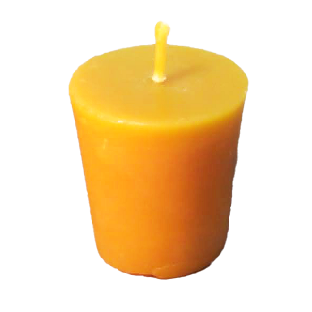 100% natural beeswax votive candle