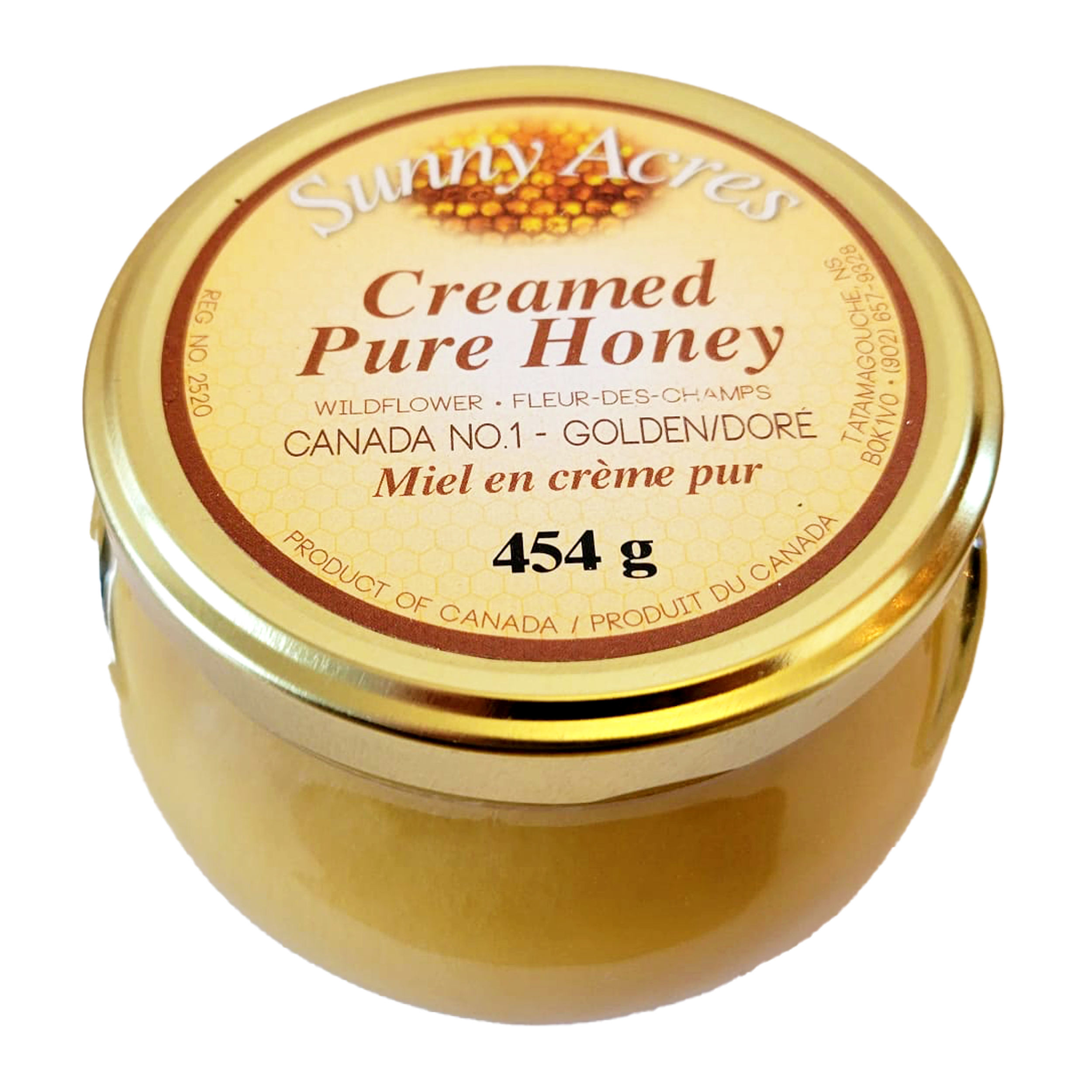large jar of Nova Scotia pure creamed honey