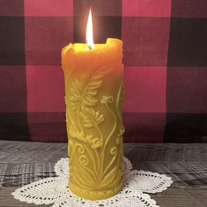 100% pure nova scotia beeswax fern candle