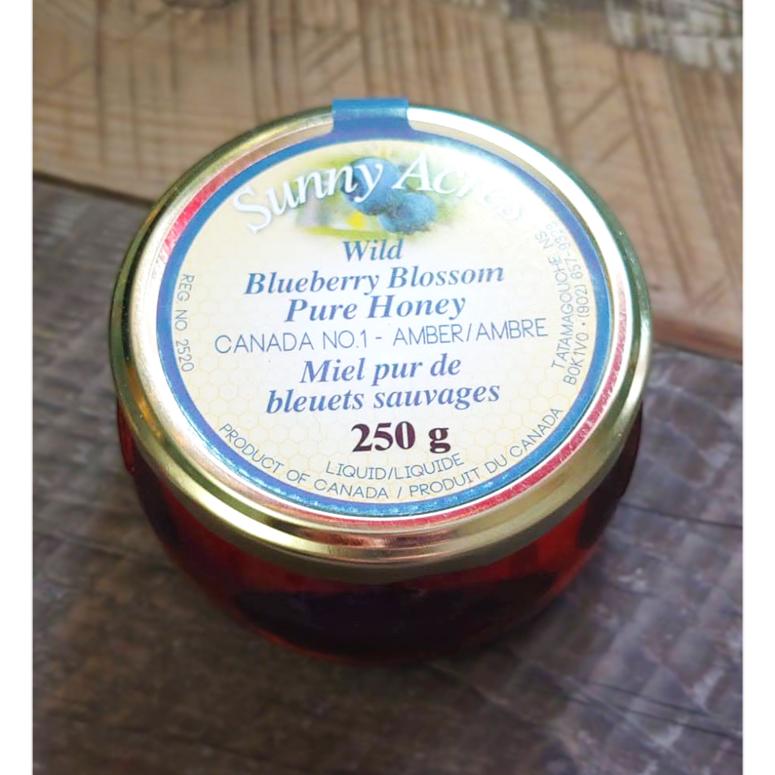 small blueberry blossom honey jar