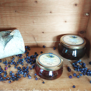 large and small blueberry jars