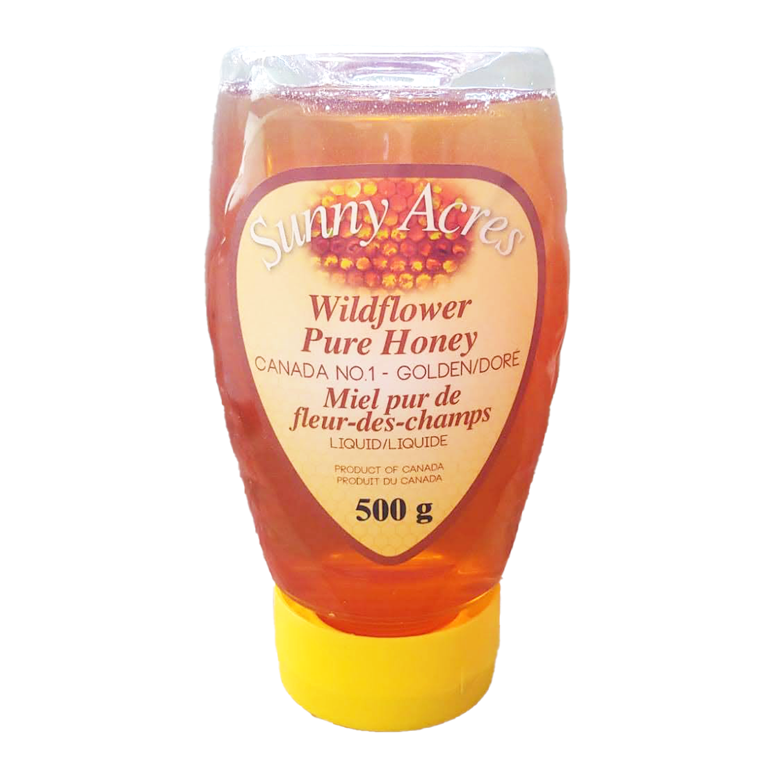 500 grams of honey in upside down squeeze bottle