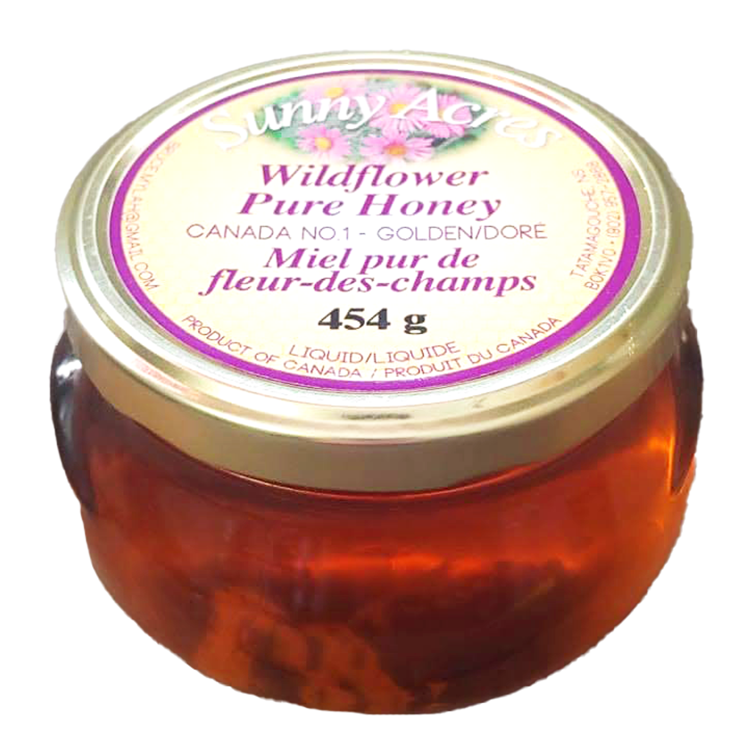 large jar wildflower liquid honey