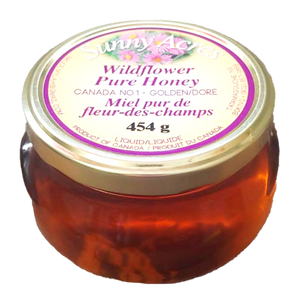 large jar wildflower liquid honey